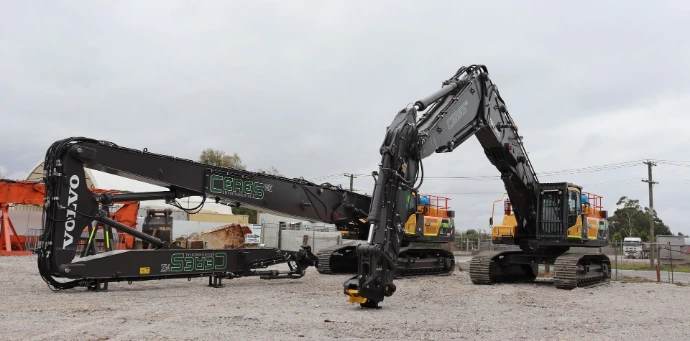 Groeneveld Twin installation Large Volvo excavators suited to Groeneveld Twin automatic greasing systems