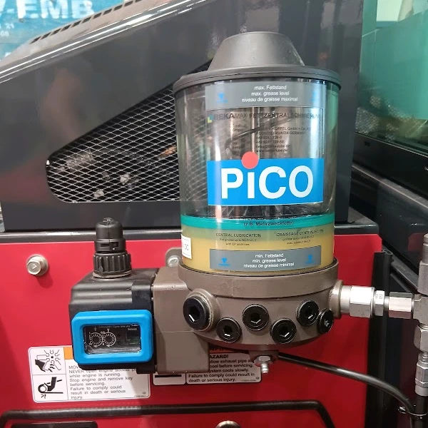 BEKA PICO automatic greasing system installed on a Yanmar excavator by LSL