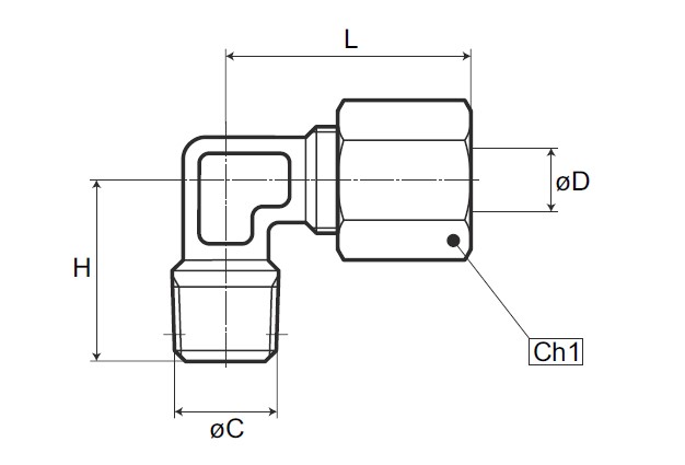 1/8 x 3/16 Stud Elbow