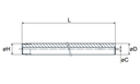 Heavy Wall tube 800mm long 