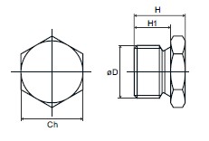 Blanking End Plug R 1/4 O'ring 