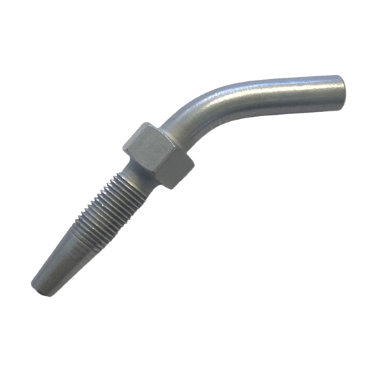 [A0209006] Hose Tail 45 degrees Mild Steel - 8.6 (5/32") Hose