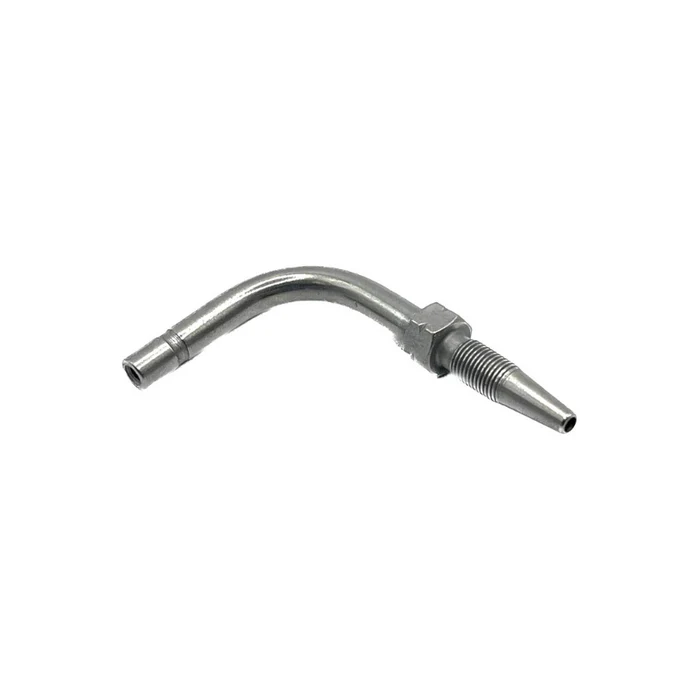 [A0209016] Hose Tail 90 Mild Steel - 8.6 (5/32") Hose Push-in