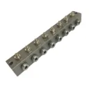 8 pos. 1/8BSP Remote Block with Grease Nipples  