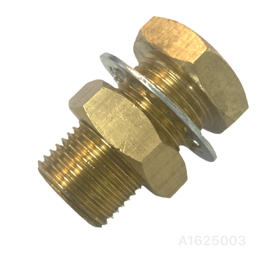 [A1625003] Brass Bulkhead 1/4" x 3/4 UNF